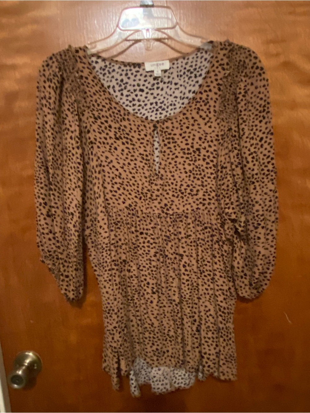 Umgee Brown and Black Print Top
